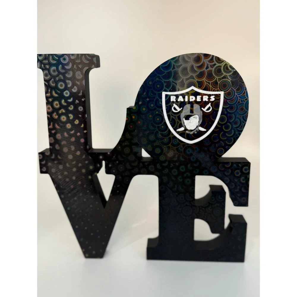 NFL Team LOVE Sign 3D Printed Football‎ Fan Decor  Custom Team Colors